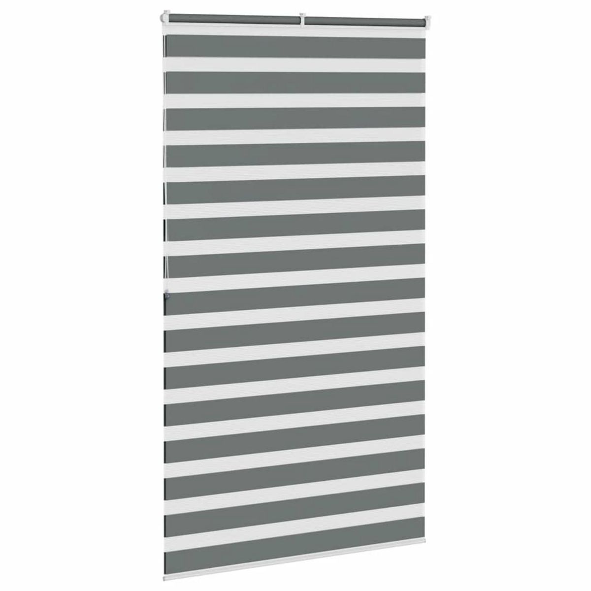 VIDAXL Store zebre gris fonce largeur du tissu 115,9 cm polyester