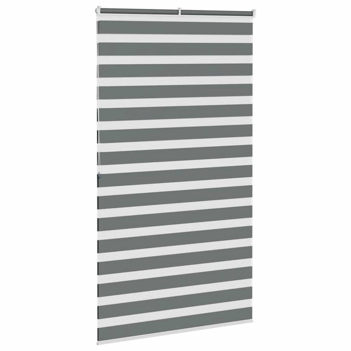 VIDAXL Store zebre gris fonce largeur du tissu 115,9 cm polyester