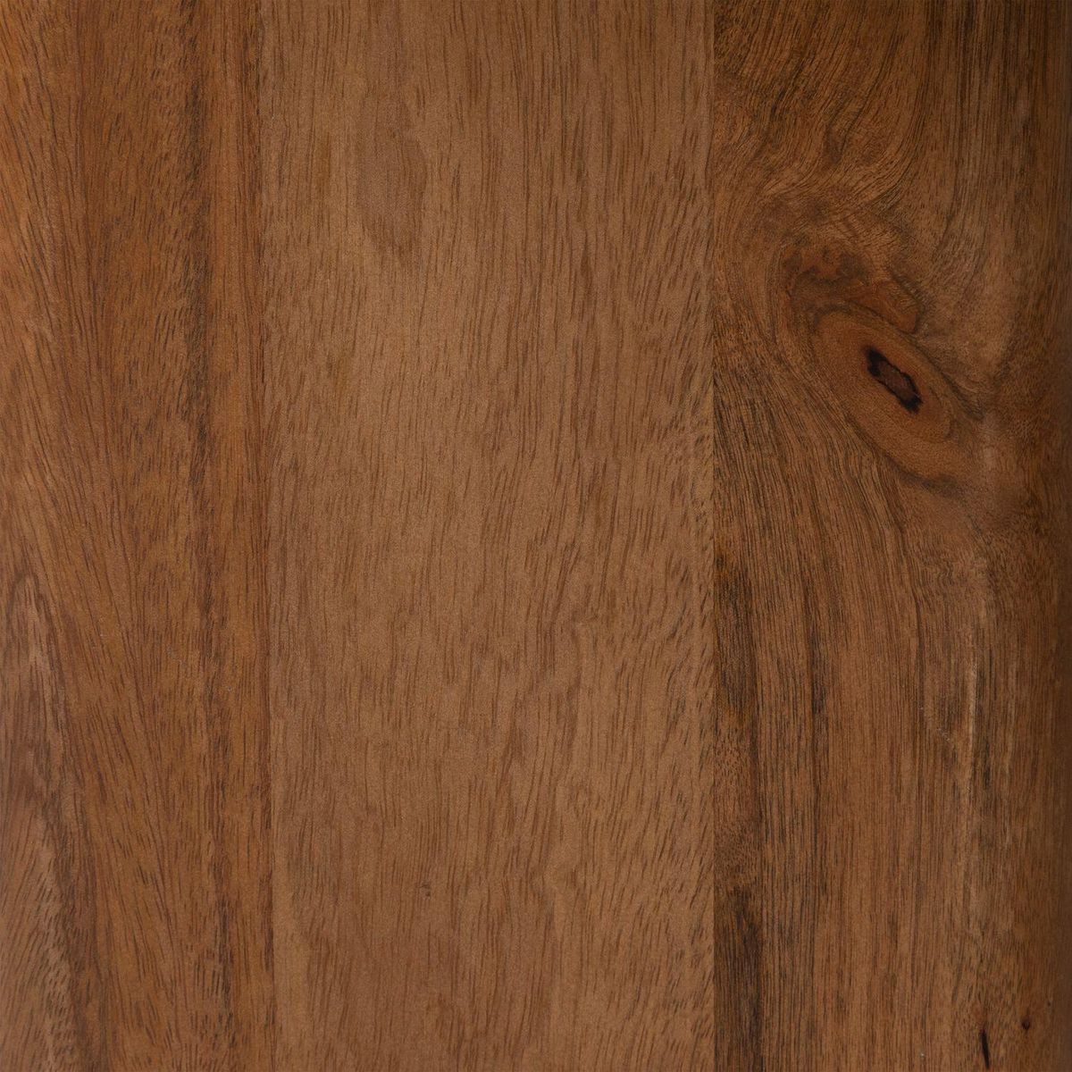 ATMOSPHERA Table basse ronde en marbre et bois massif NANDA - Blanc