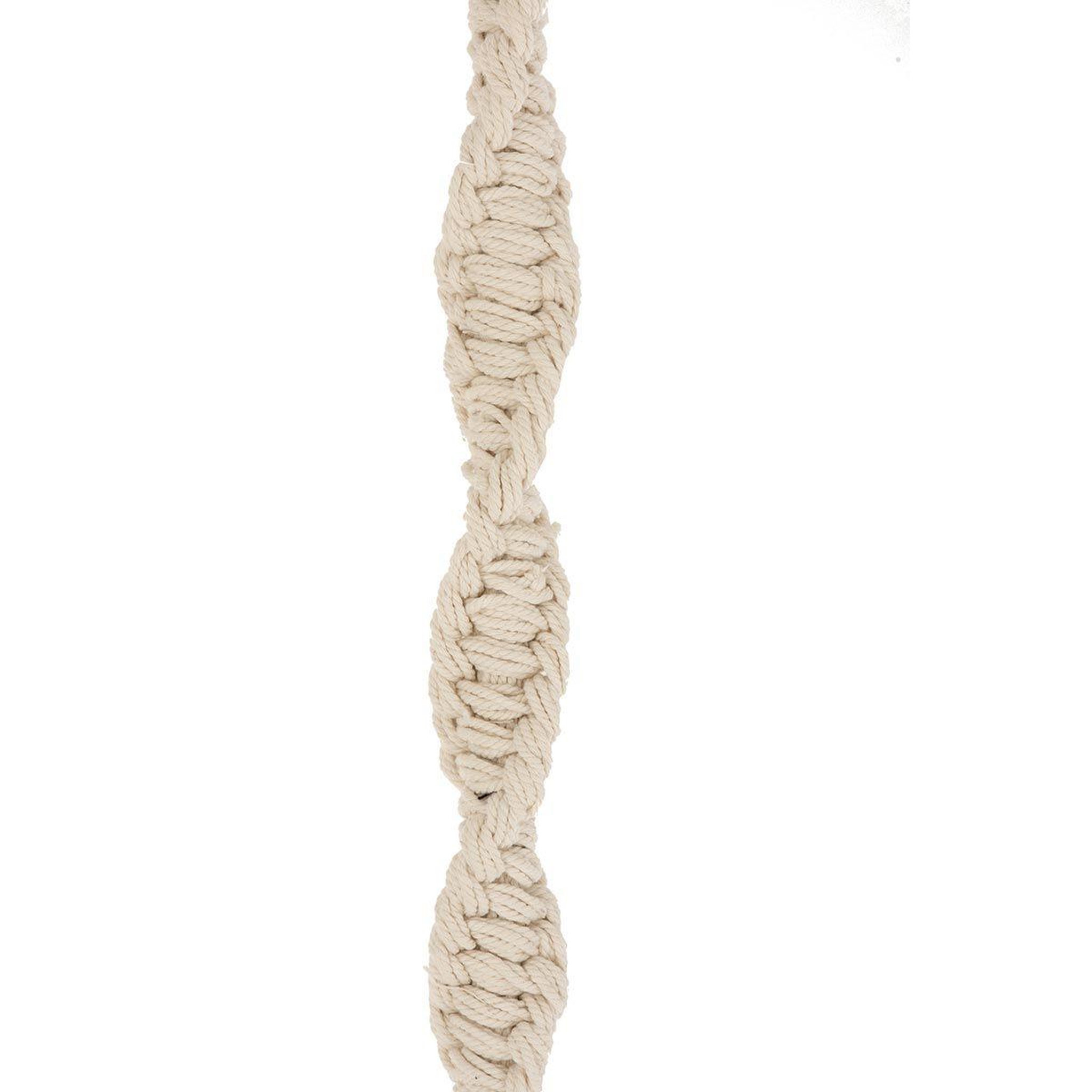 Voir la diapositive 3 : J-LINE Balançoire en Bois & Coton  Boho  264cm Beige