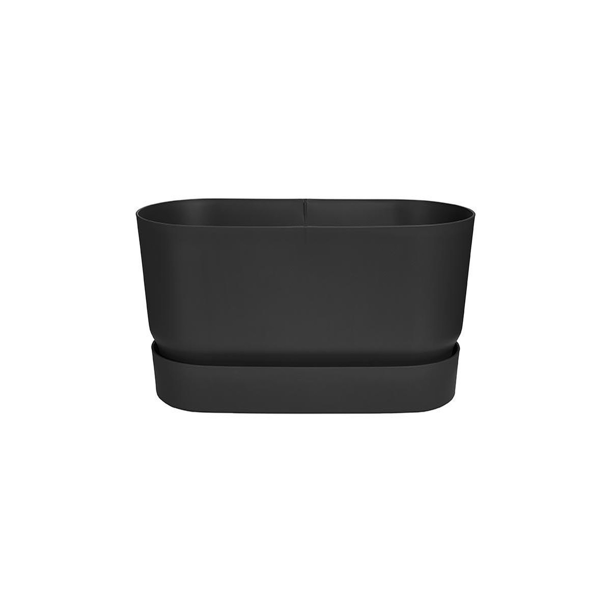Voir la diapositive 1 : ELHO Jardinière Greenville Terrasse 60 x 26 x 24,4 cm avec roulettes - Noir - Elho