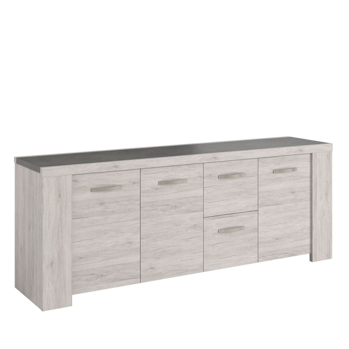 Buffet 4 portes 1 titoir L230 x H87x P55cm MEL