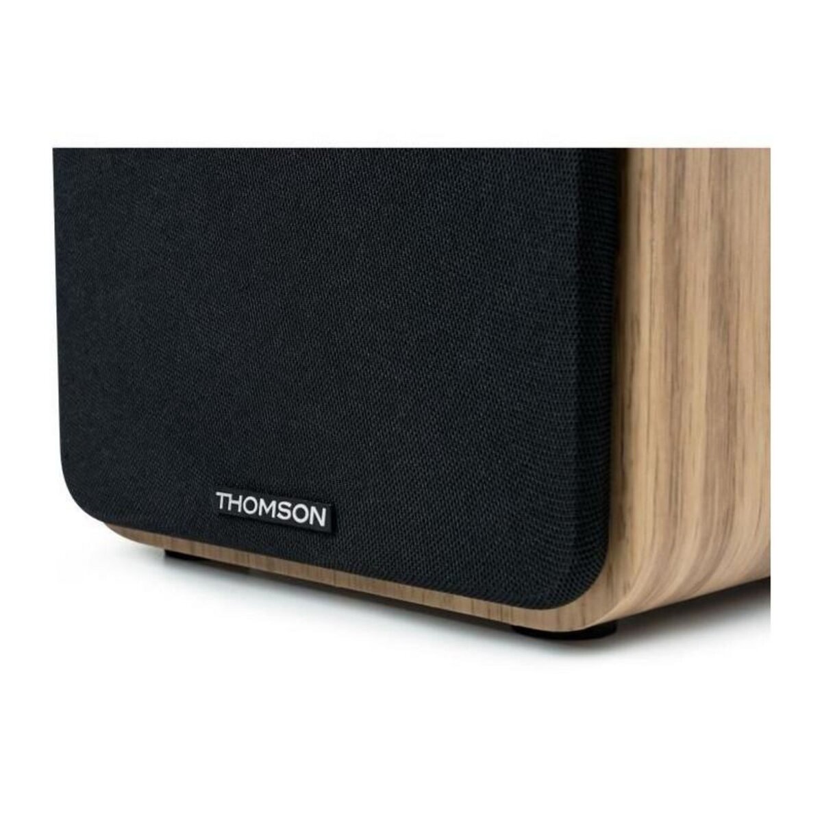 THOMSON THOMSON WS602DUO - Ensemble de 2 enceintes avec caisson en bois - 100W - Bluetooth 5.0 - 2 sorties RCA - Bois clair