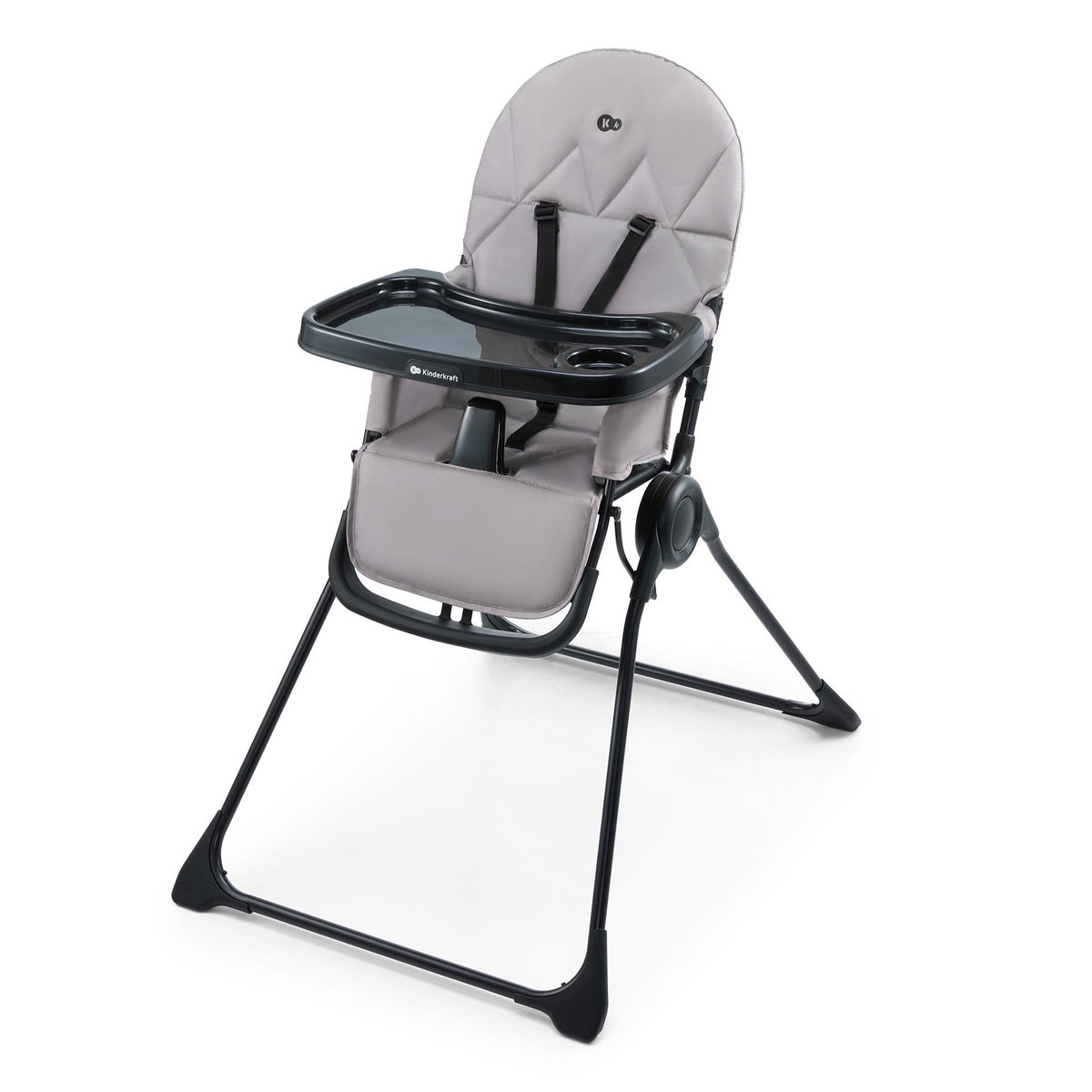 KINDERKRAFT Chaise haute evolutive bebe dossier inclinable et harnais