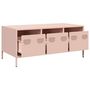 Voir la diapositive 5 : VIDAXL Table basse rose 101,5x50x43,5 cm acier lamine a froid