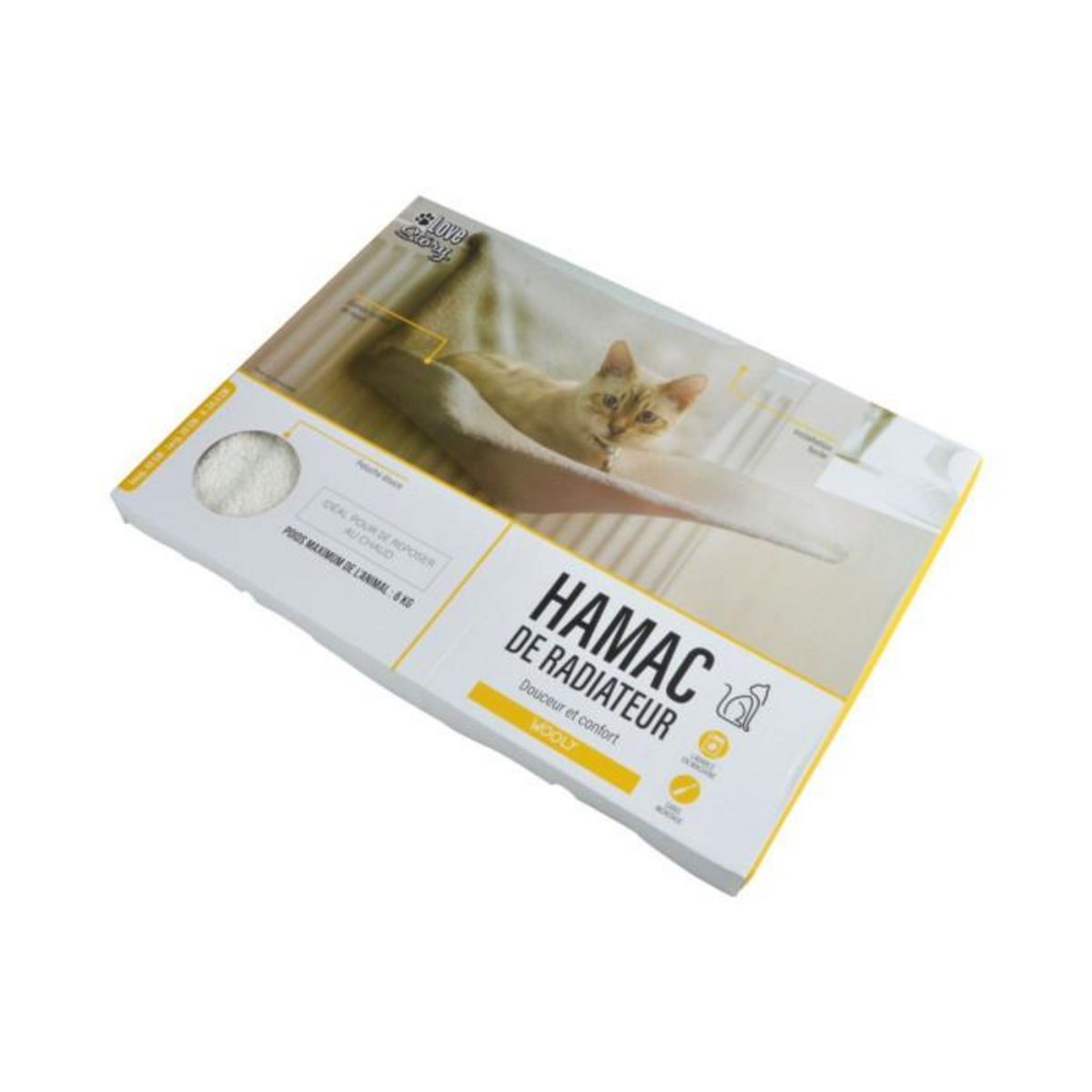 Paris Prix Hamac de Radiateur Pour Chat  Wooly  45cm Écru
