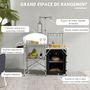 Voir la diapositive 4 : OUTSUNNY Rangement cuisine de camping pliable étagères tablette station de cuisson alu tissu noir