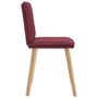 Voir la diapositive 5 : VIDAXL Chaises a manger lot de 6 rouge bordeaux tissu