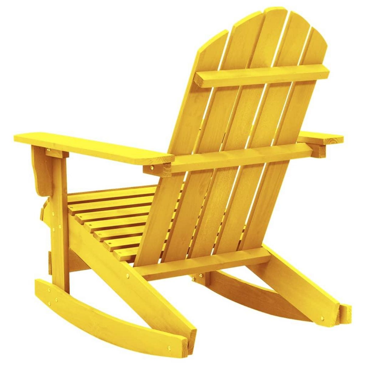 VIDAXL Chaise a bascule de jardin Adirondack bois de sapin jaune