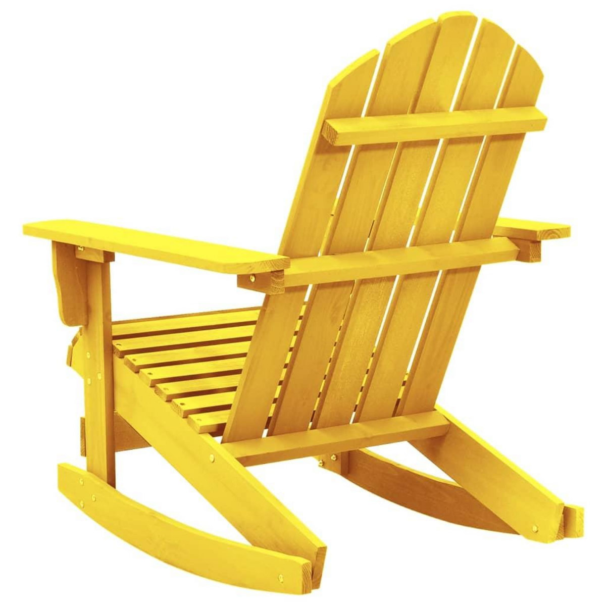 VIDAXL Chaise a bascule de jardin Adirondack bois de sapin jaune
