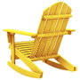 Voir la diapositive 4 : VIDAXL Chaise a bascule de jardin Adirondack bois de sapin jaune