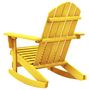 Voir la diapositive 4 : VIDAXL Chaise a bascule de jardin Adirondack bois de sapin jaune