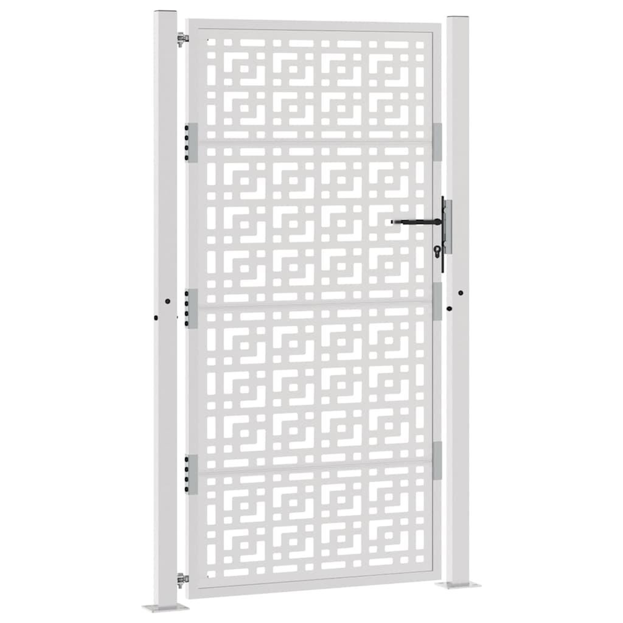 Voir la diapositive 3 : VIDAXL Porte de jardin acier resistant aux intemperies design croise
