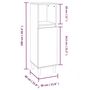 Voir la diapositive 6 : VIDAXL Armoire de salle de bain gris beton 30x30x100 cm