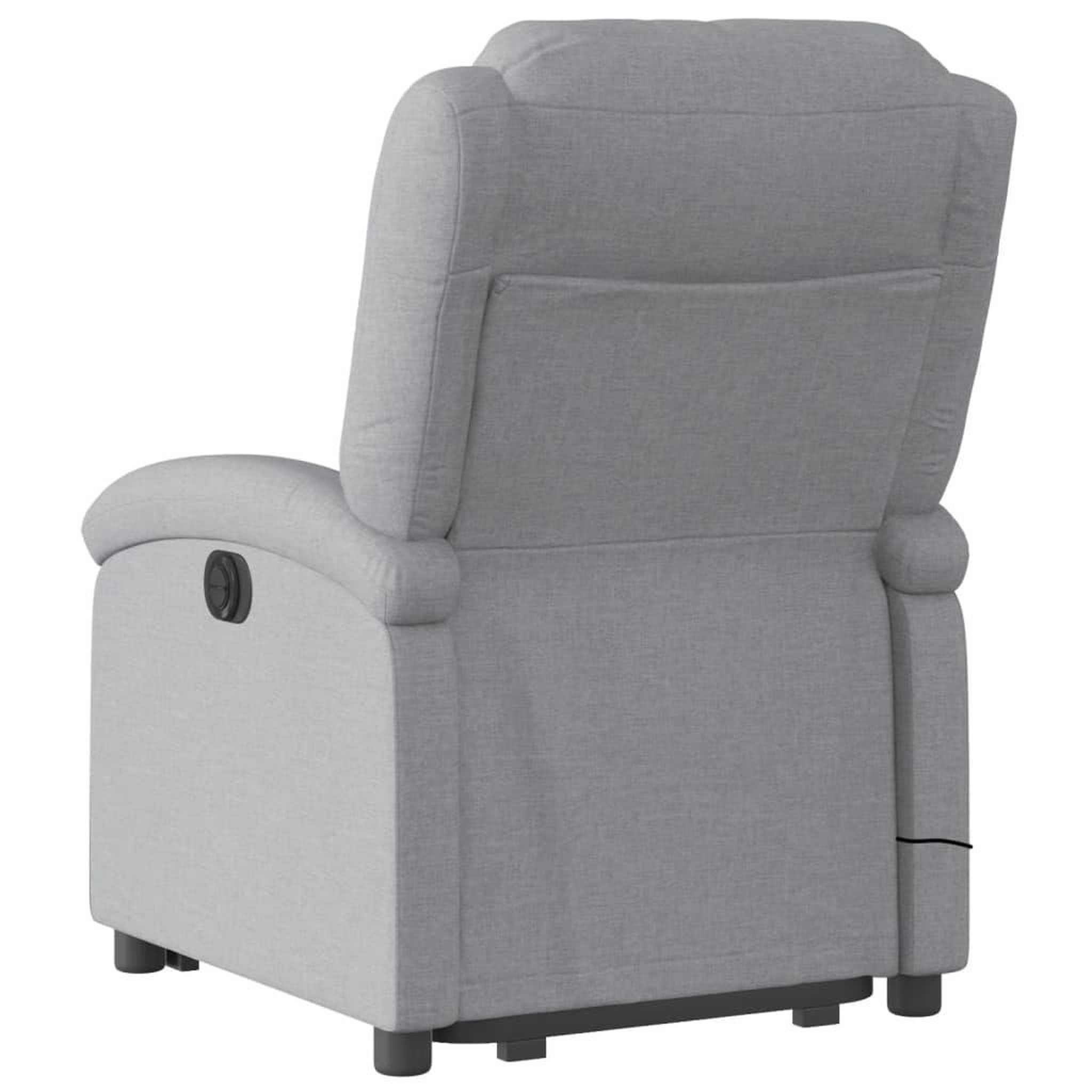 Voir la diapositive 5 : VIDAXL Fauteuil inclinable de massage electrique Gris clair Tissu