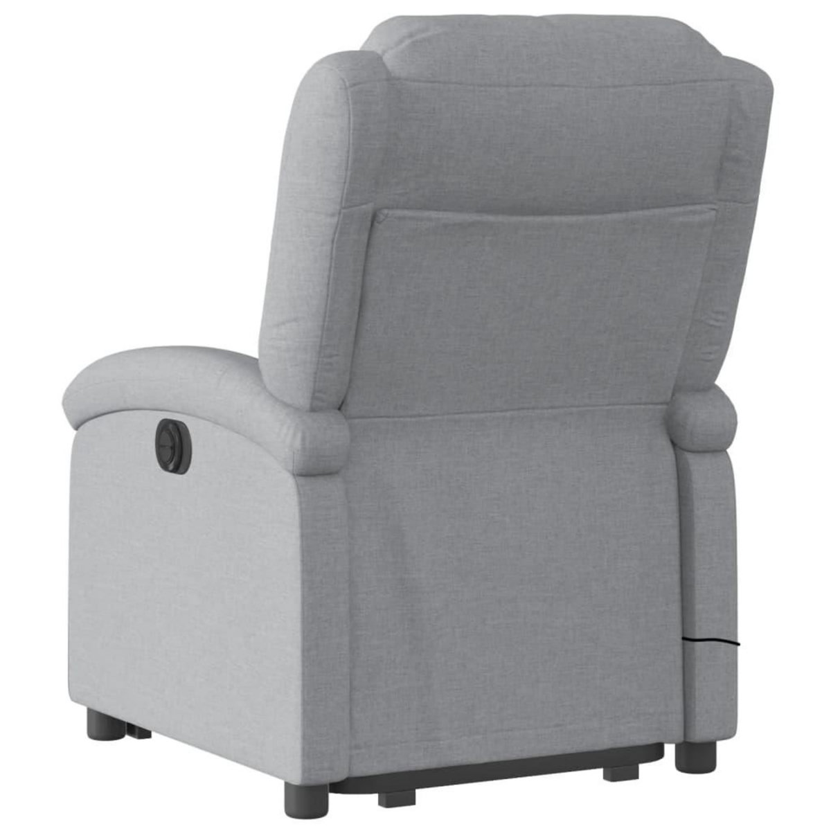 VIDAXL Fauteuil inclinable de massage electrique Gris clair Tissu