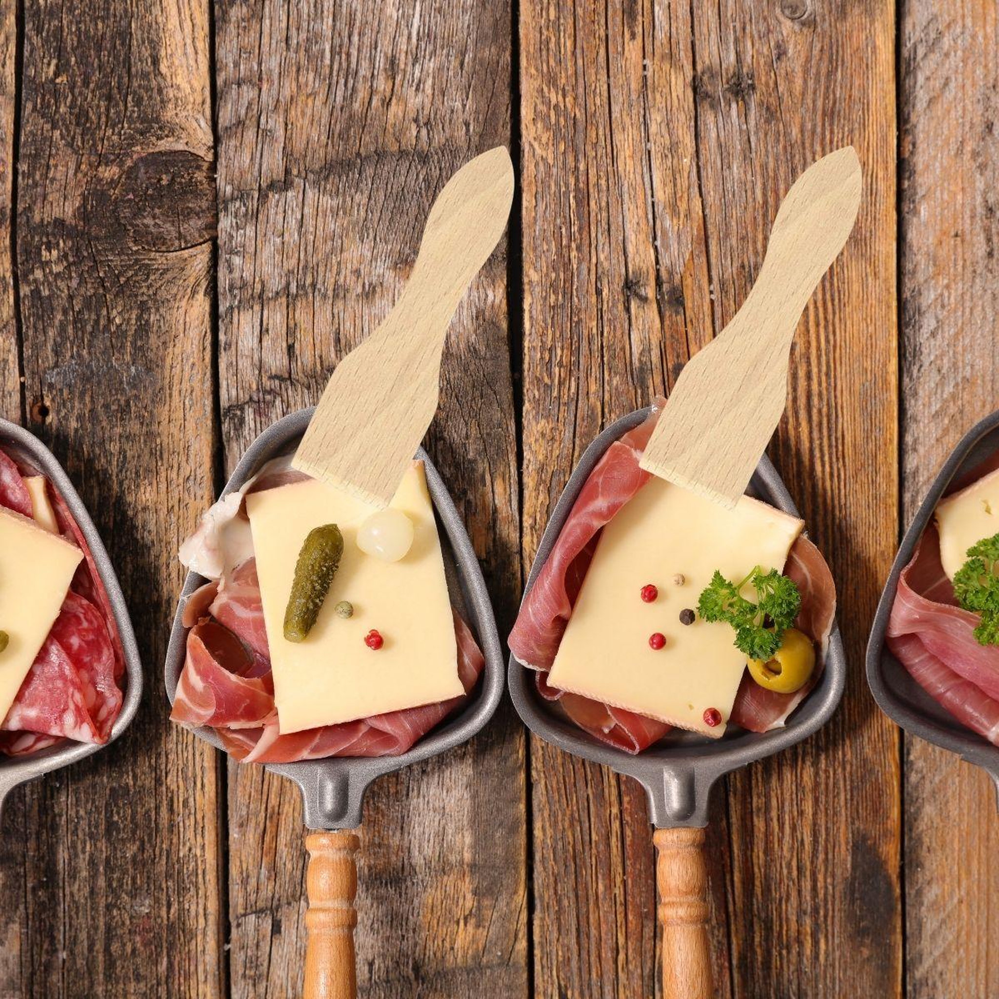 Voir la diapositive 2 : Fackelmann Lot de 6 spatules à raclette en bois 13 cm fsc fackelmann