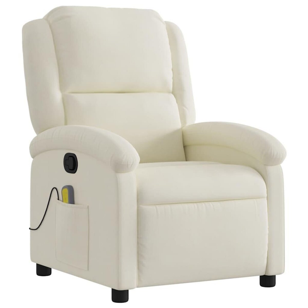 VIDAXL Fauteuil de massage inclinable creme velours