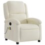Voir la diapositive 3 : VIDAXL Fauteuil de massage inclinable creme velours