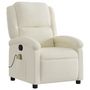 Voir la diapositive 3 : VIDAXL Fauteuil de massage inclinable creme velours