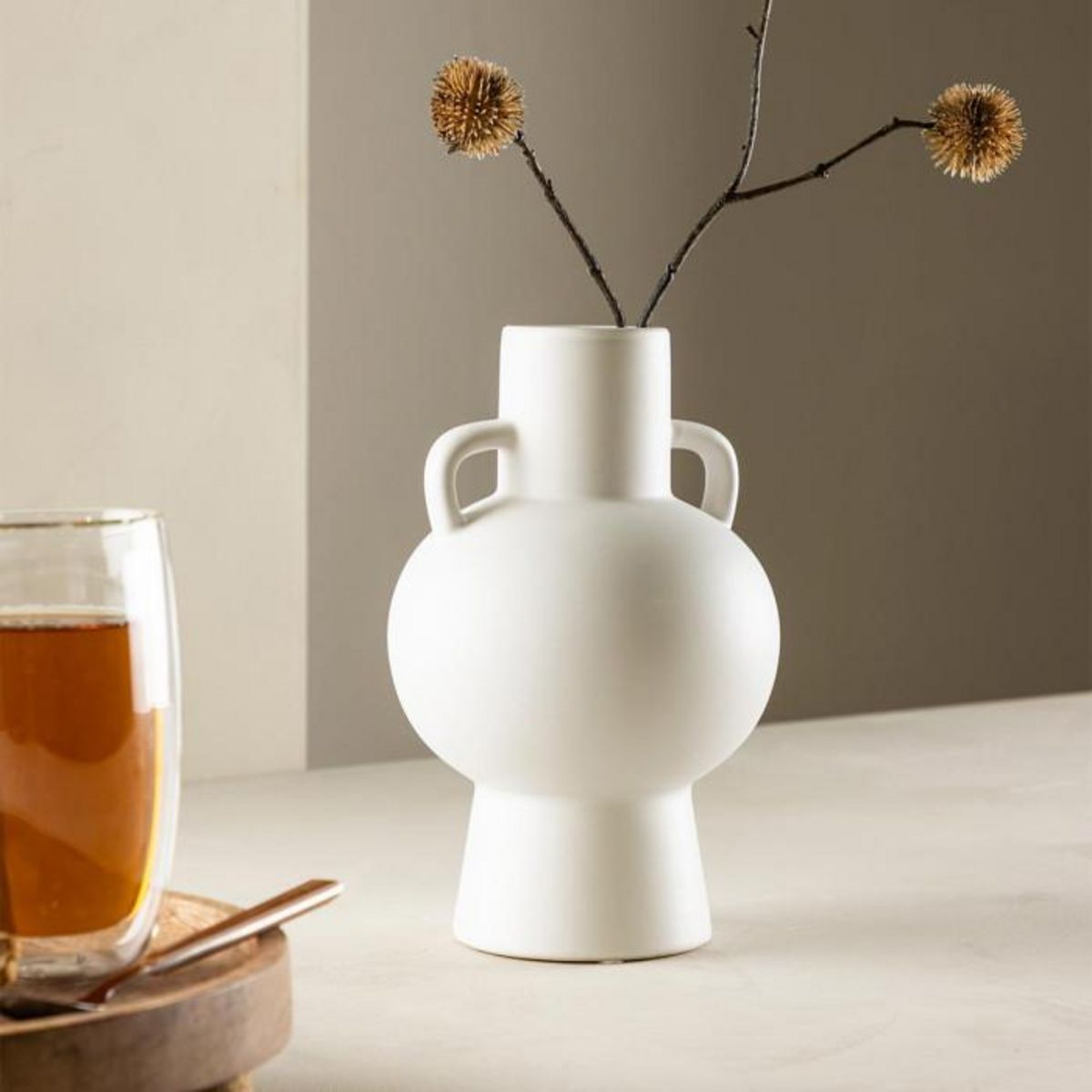 Paris Prix Vase Design en Céramique  Cent  24cm Blanc