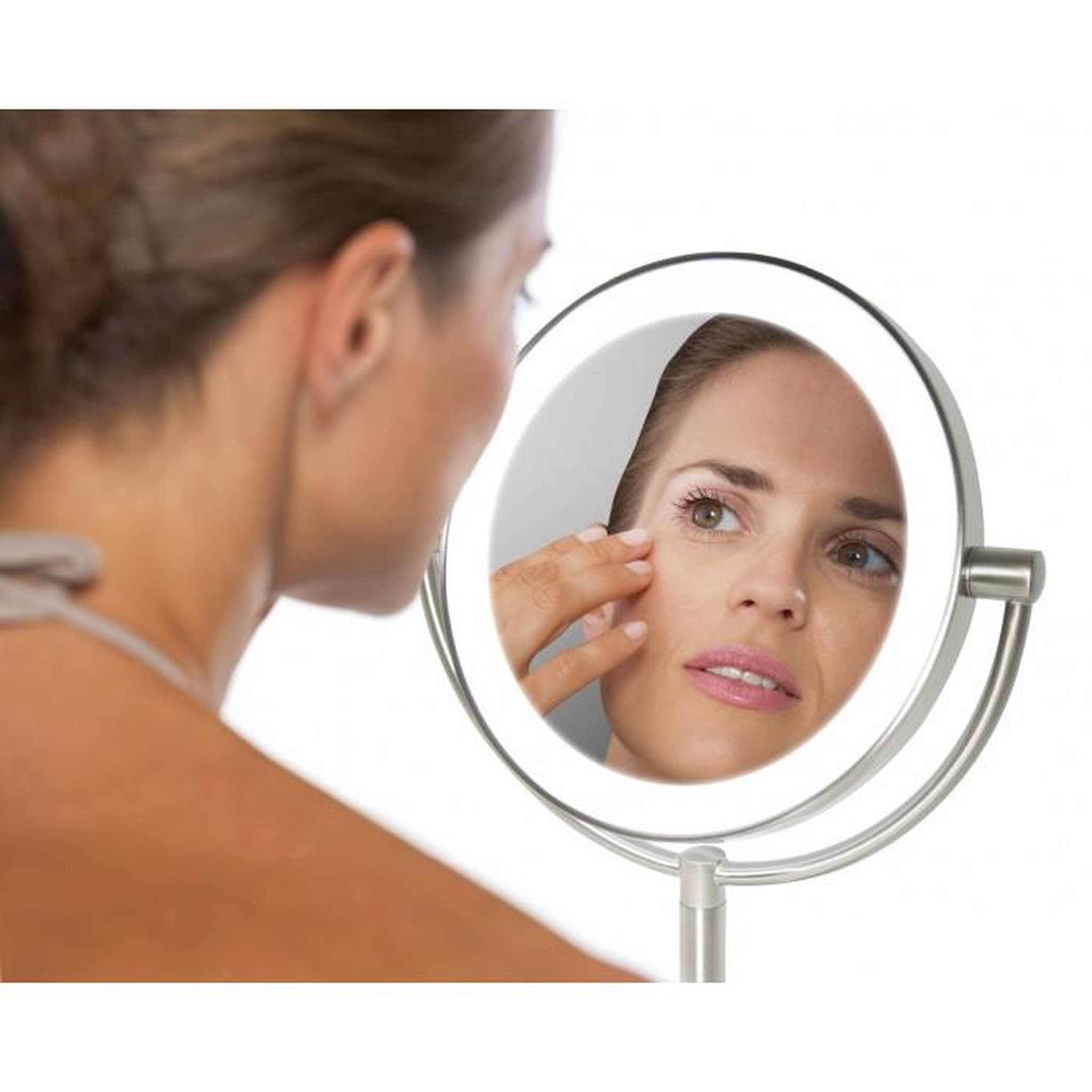 Voir la diapositive 2 : HOMEDICS Miroir grossissant double face x1 et x7 - hm mir 8150