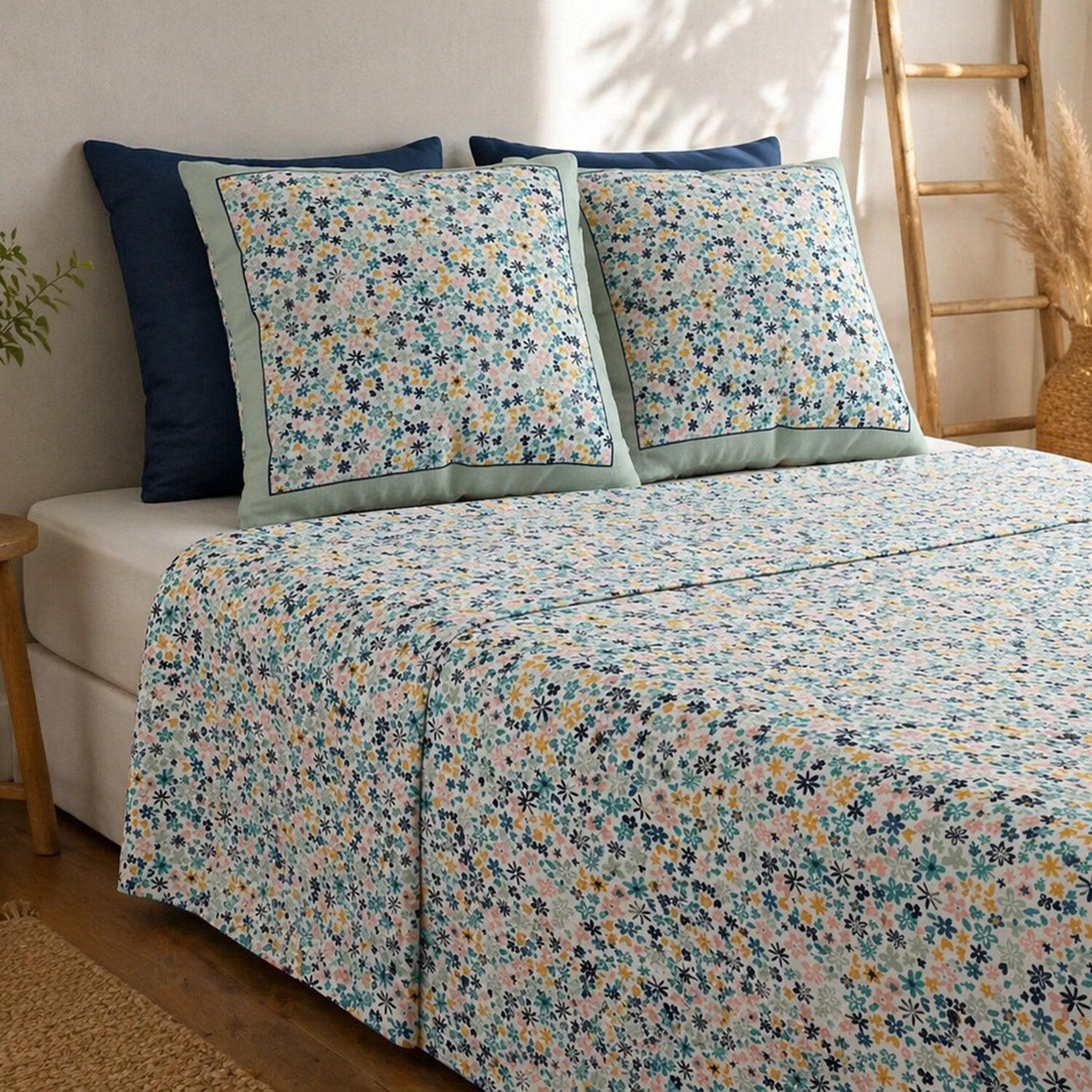 Voir la diapositive 2 : ATELIER DU COTON Parure de drap 100% coton 57fils mani
