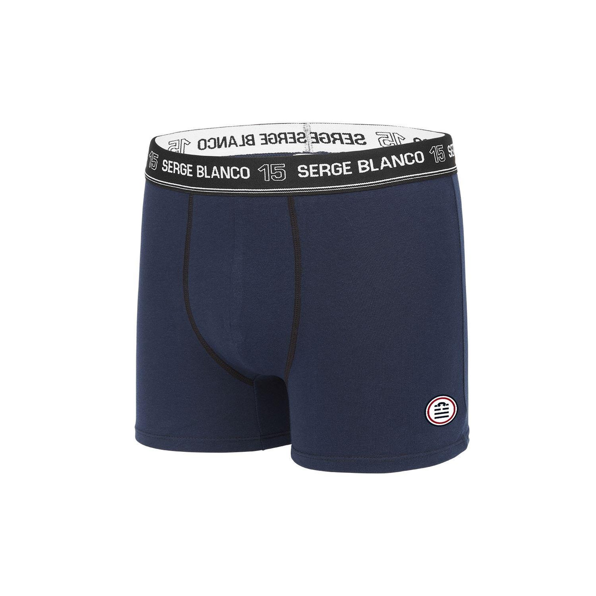 Voir la diapositive 5 : SERGE BLANCO Lot de 4 boxers coton homme colored class'