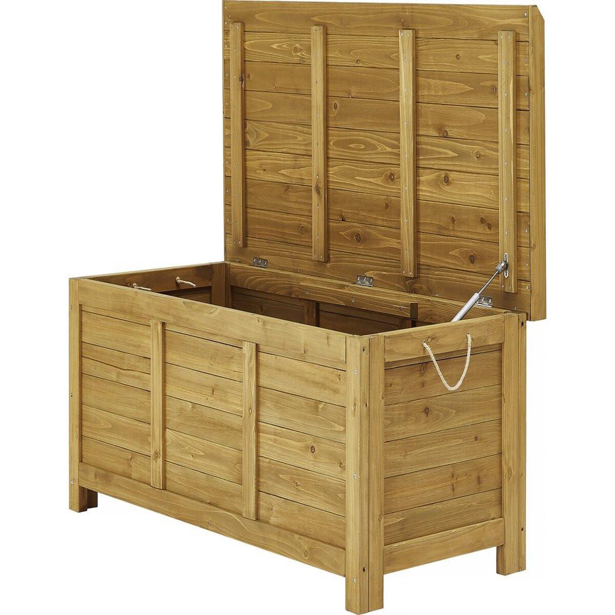 Voir la diapositive 3 : Habitat et Jardin Coffre de jardin  Gana  en bois - 125 x 60 x 55 cm - Marron
