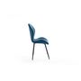 Voir la diapositive 2 : Lot de 2 chaises arrondies pieds métal noir LINE