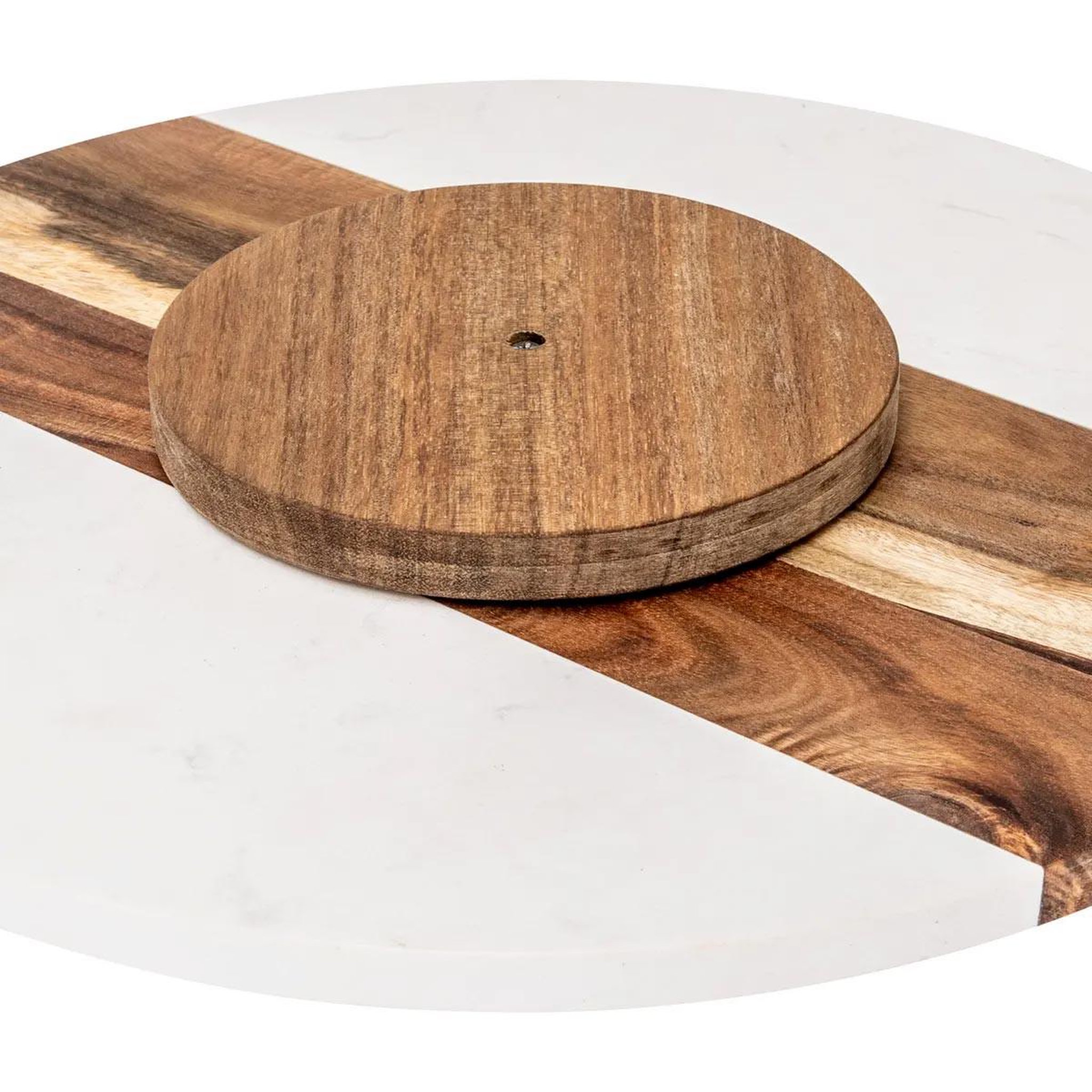 Voir la diapositive 2 : FIVE Plateau tournant en bois  harmony  35cm naturel
