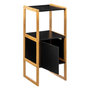 Voir la diapositive 2 : FIVE Meuble Bas 1 Porte  Natureo  80cm Noir