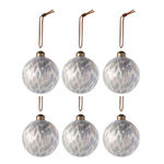 Paris Prix Lot de 6 Boules de Noël  Léopard  8cm Marron