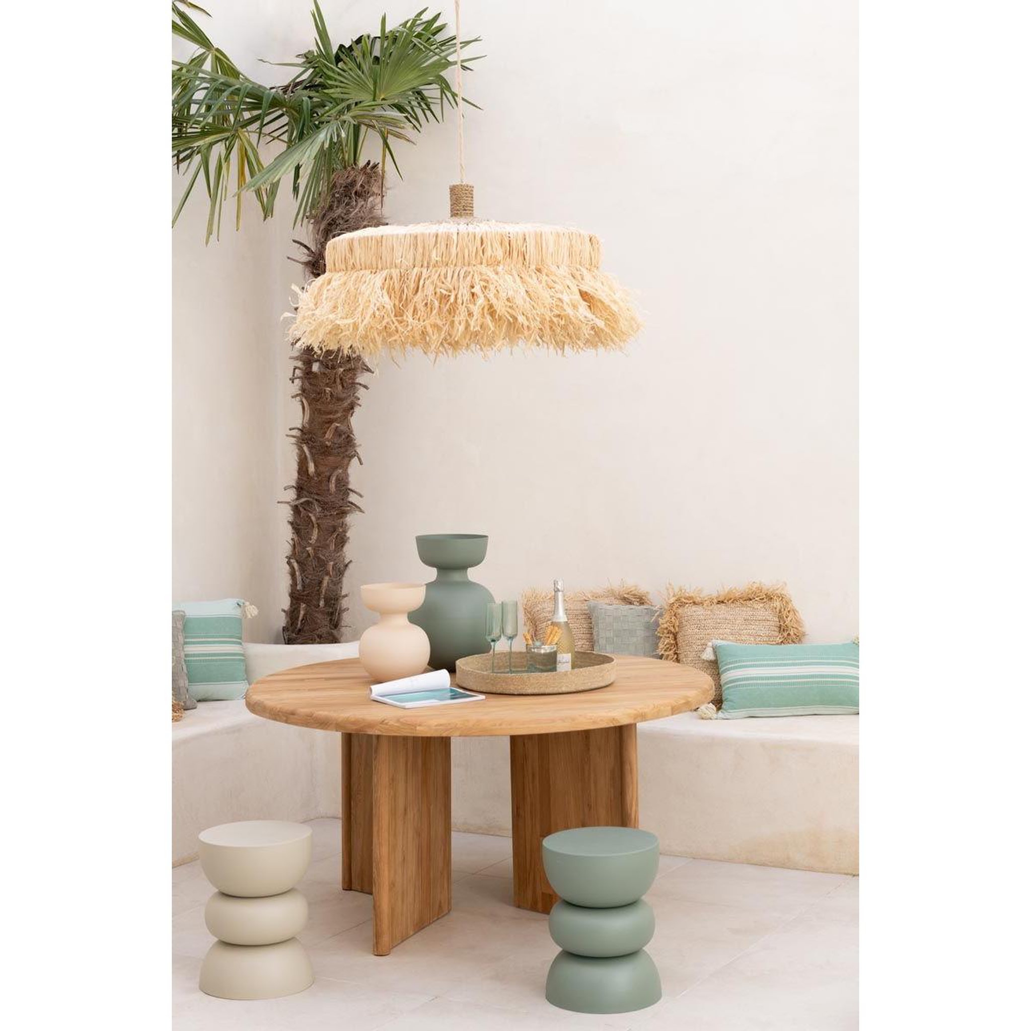 Voir la diapositive 6 : J-LINE Table d'appoint design en métal  lise  43cm vert