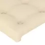 VIDAXL Tete de lit avec oreilles Creme 147x16x78/88 cm Tissu