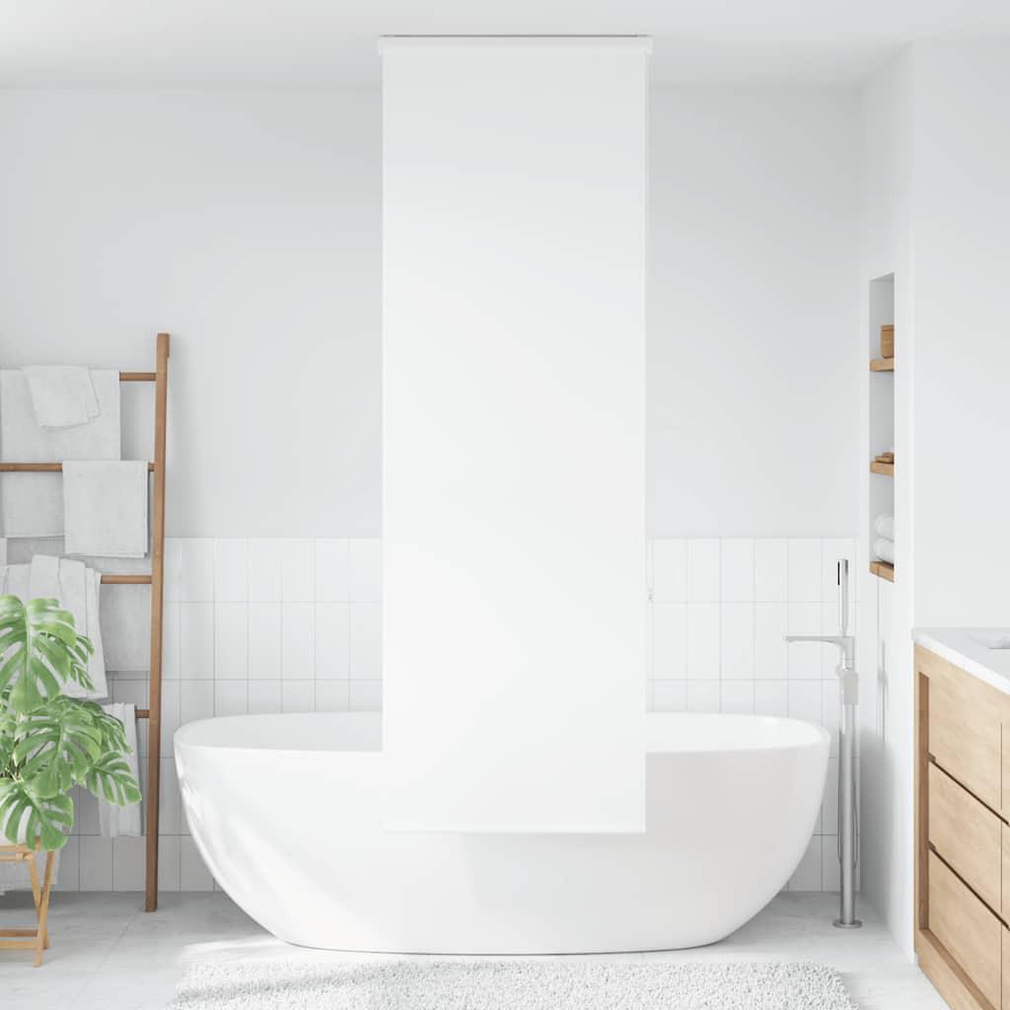 Voir la diapositive 2 : VIDAXL Store enrouleur de douche avec cassette largeur du tissu 56 cm