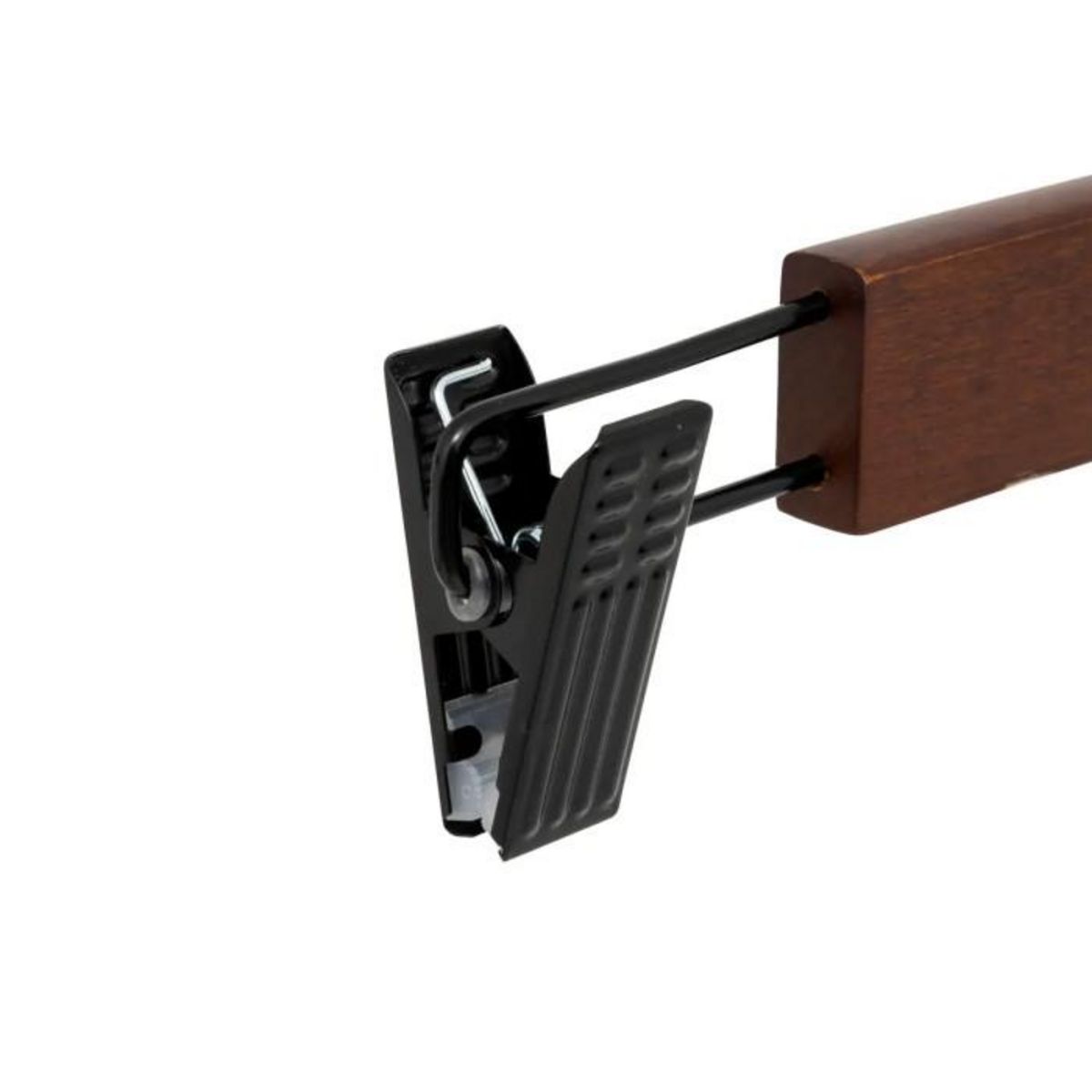 FIVE Lot de 2 Cintres à Pince en Bois  Vintage  33cm Marron