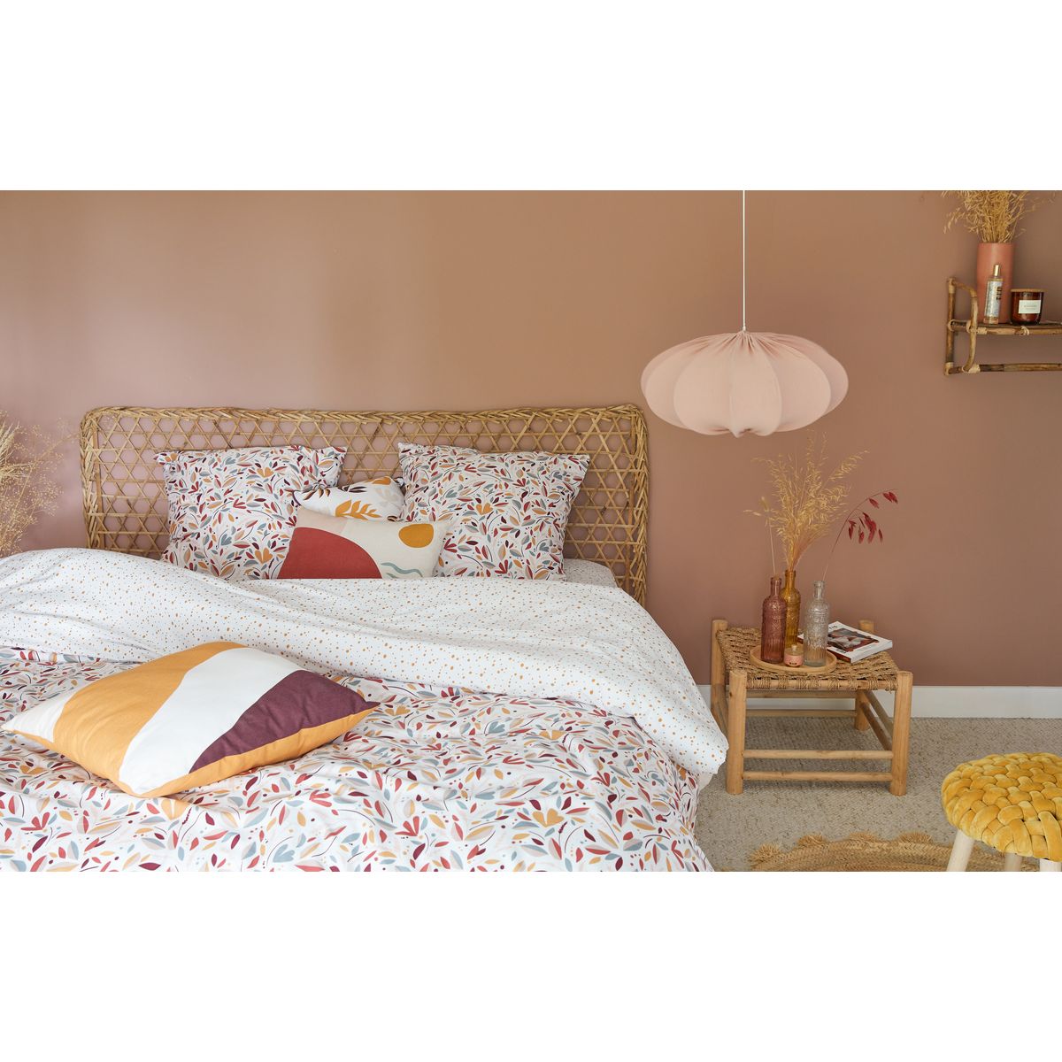 Parure housse de couette fantaisie en microfibre YVIE
