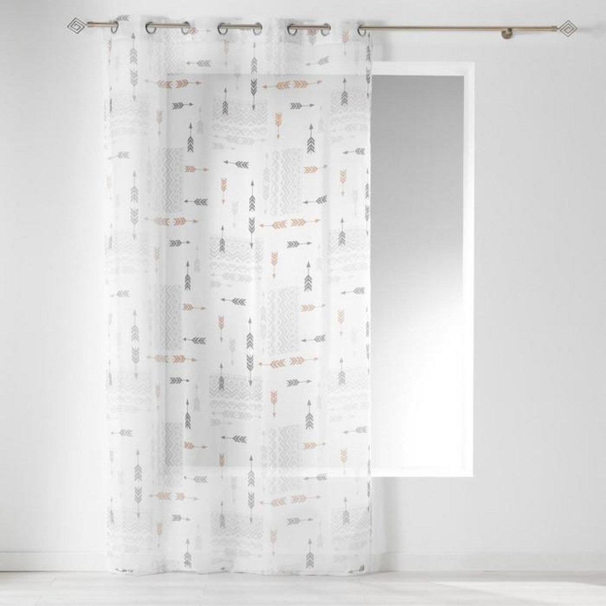 Paris Prix Rideau Voilage à Œillets  Boho Chic  140x240cm Blanc