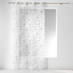 Paris Prix Rideau Voilage à Œillets  Boho Chic  140x240cm Blanc