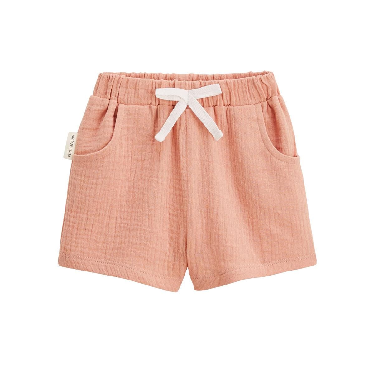 Petit Béguin Ensemble enfant t-shirt et short en gaze de coton Fiesta