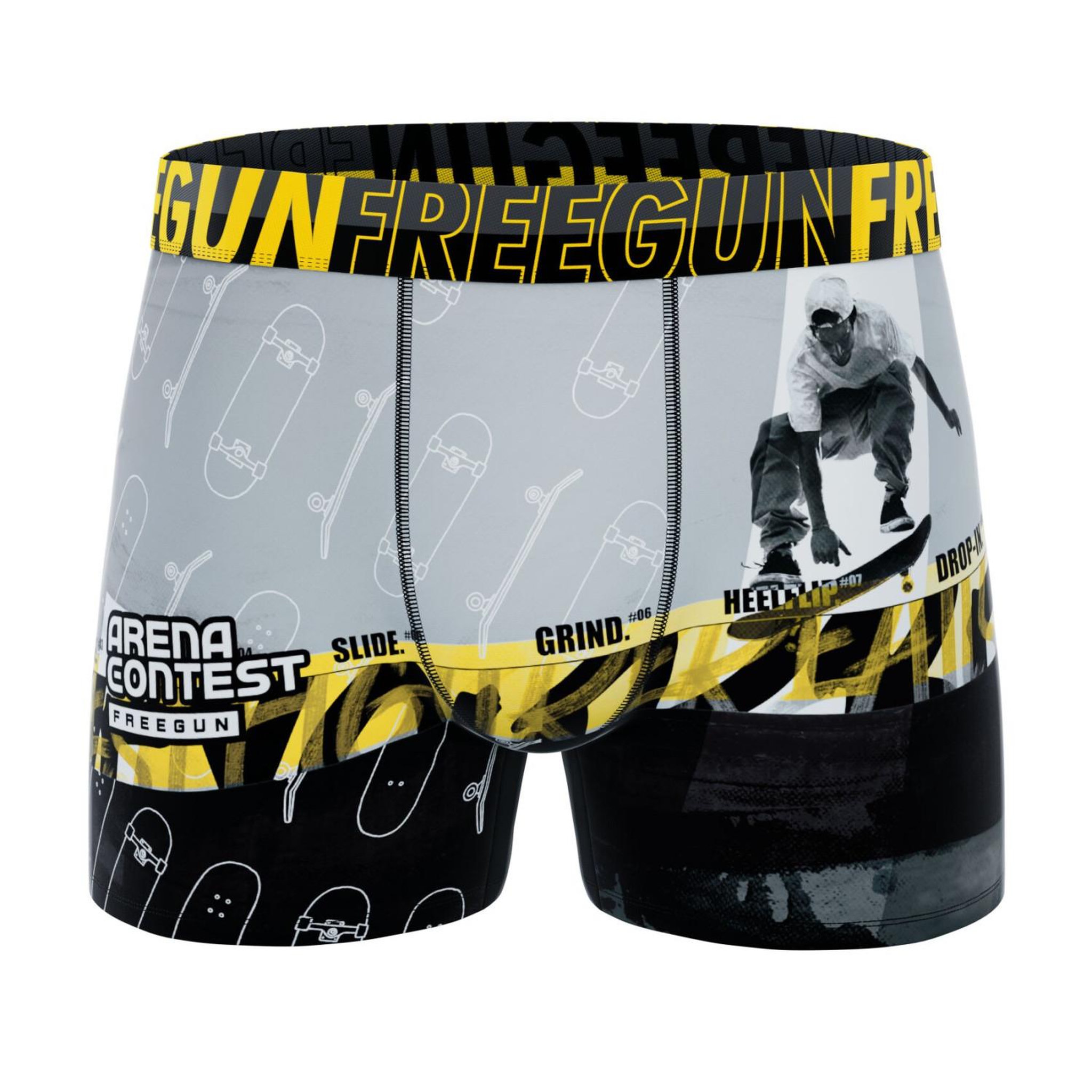 Voir la diapositive 4 : FREEGUN Lot de 4 boxers homme extremes sports