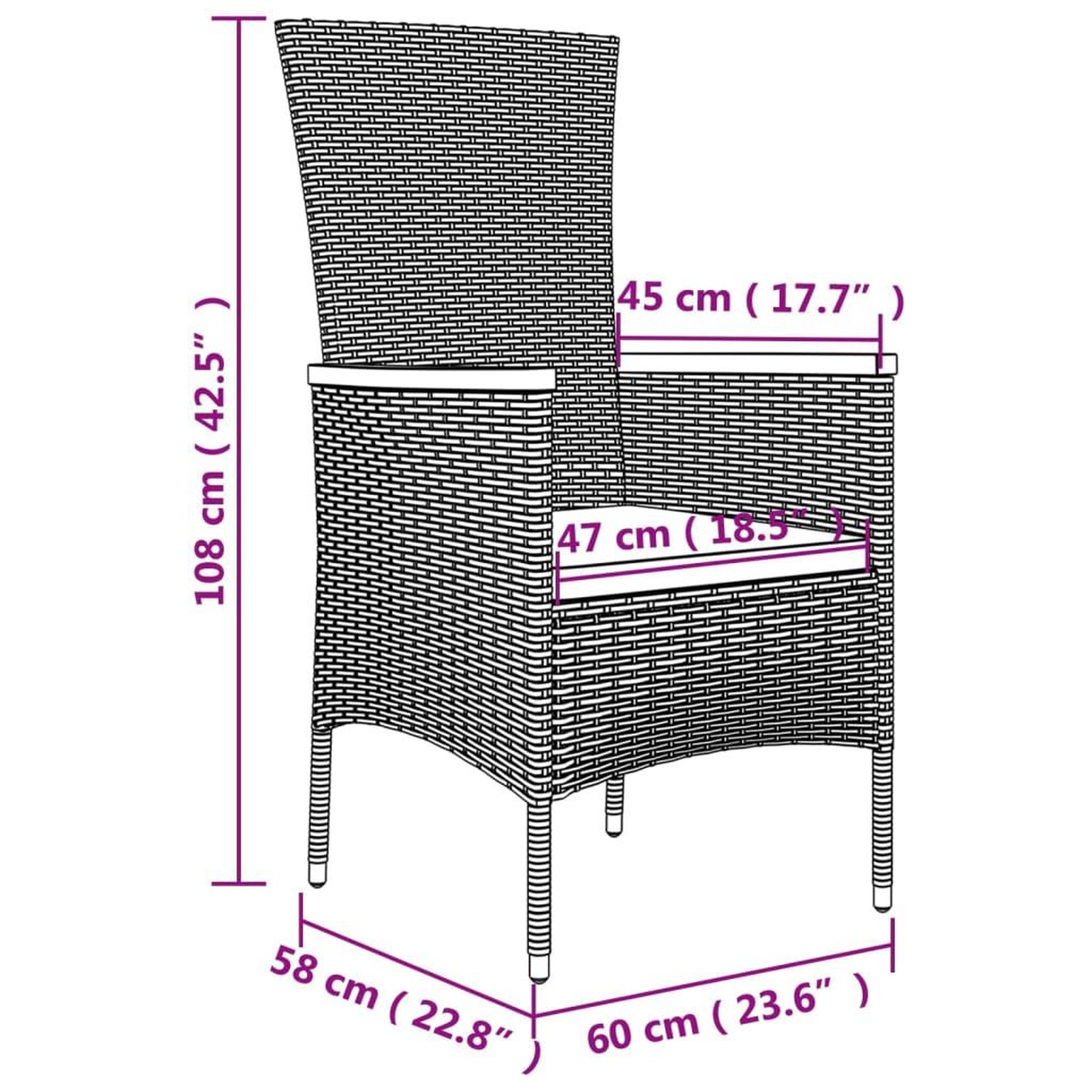 Voir la diapositive 6 : VIDAXL Ensemble a manger de jardin et coussins 7 pcs gris rotin