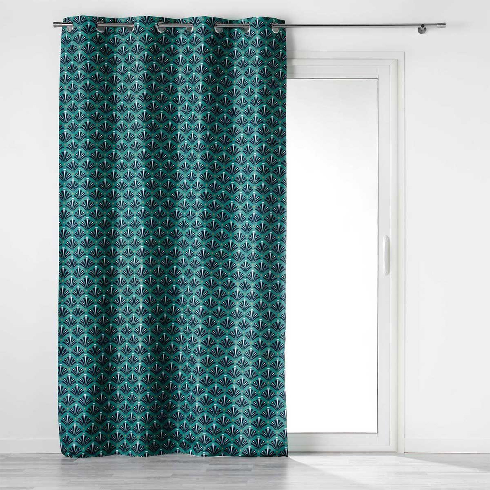 Douceur d'Intérieur Rideau à œillets occultant  surya  135x260cm bleu
