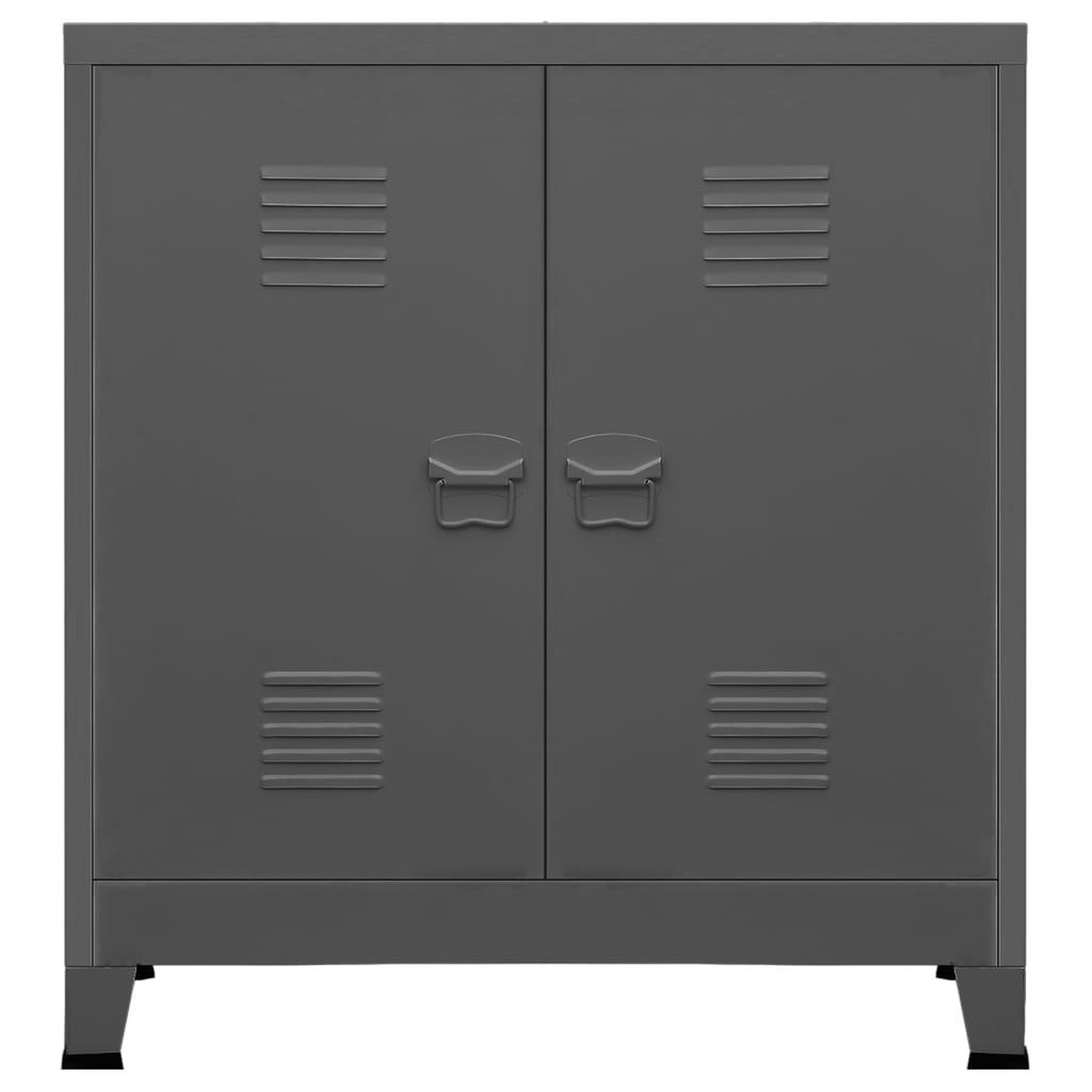 Voir la diapositive 3 : VIDAXL Coffre de rangement industriel Anthracite 90x40x100 cm Acier