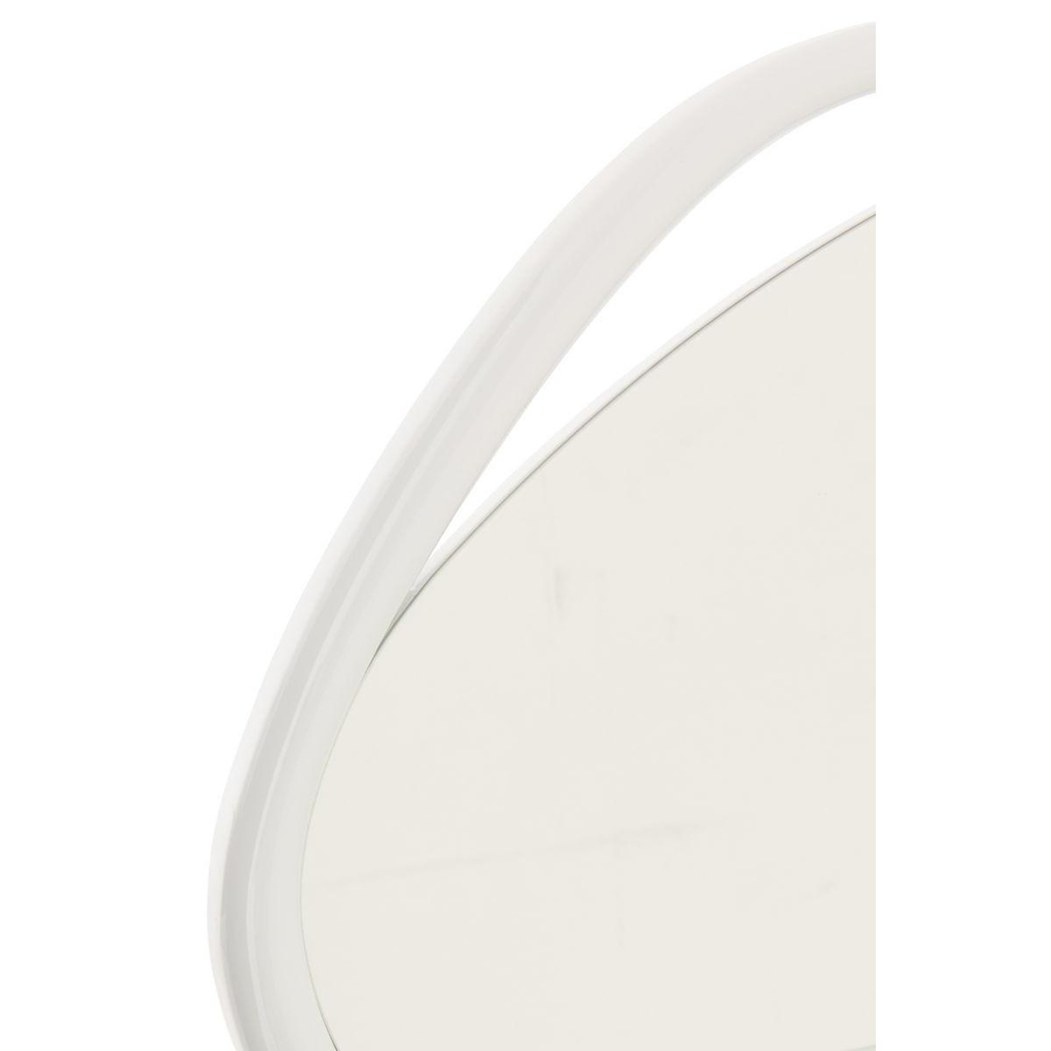 Voir la diapositive 2 : J-LINE Miroir Mural Irrégulier  Dewey  120cm Blanc