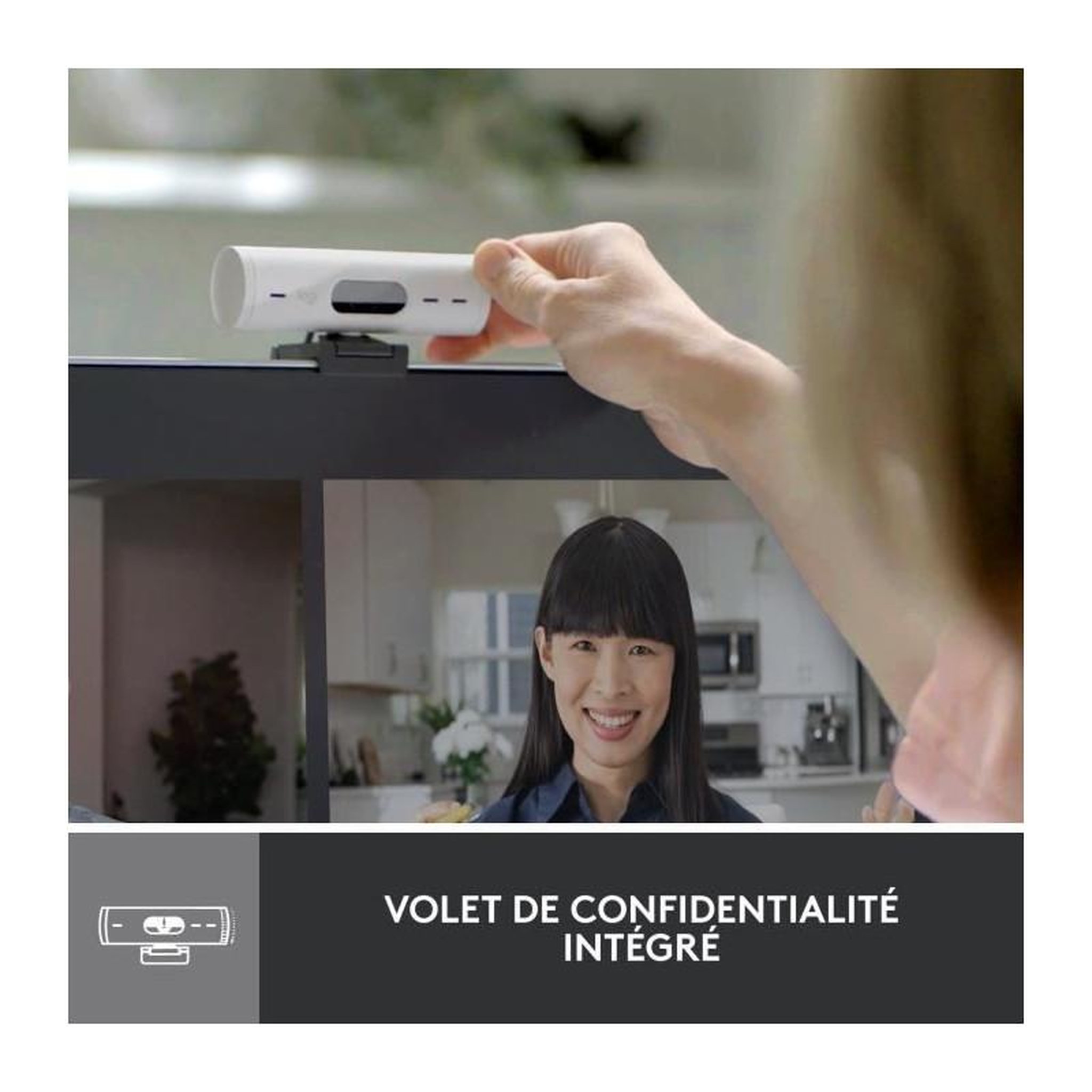 Voir la diapositive 5 : Logitech Logitech - Brio 500 Webcam HD avec Expo Auto - Blanc