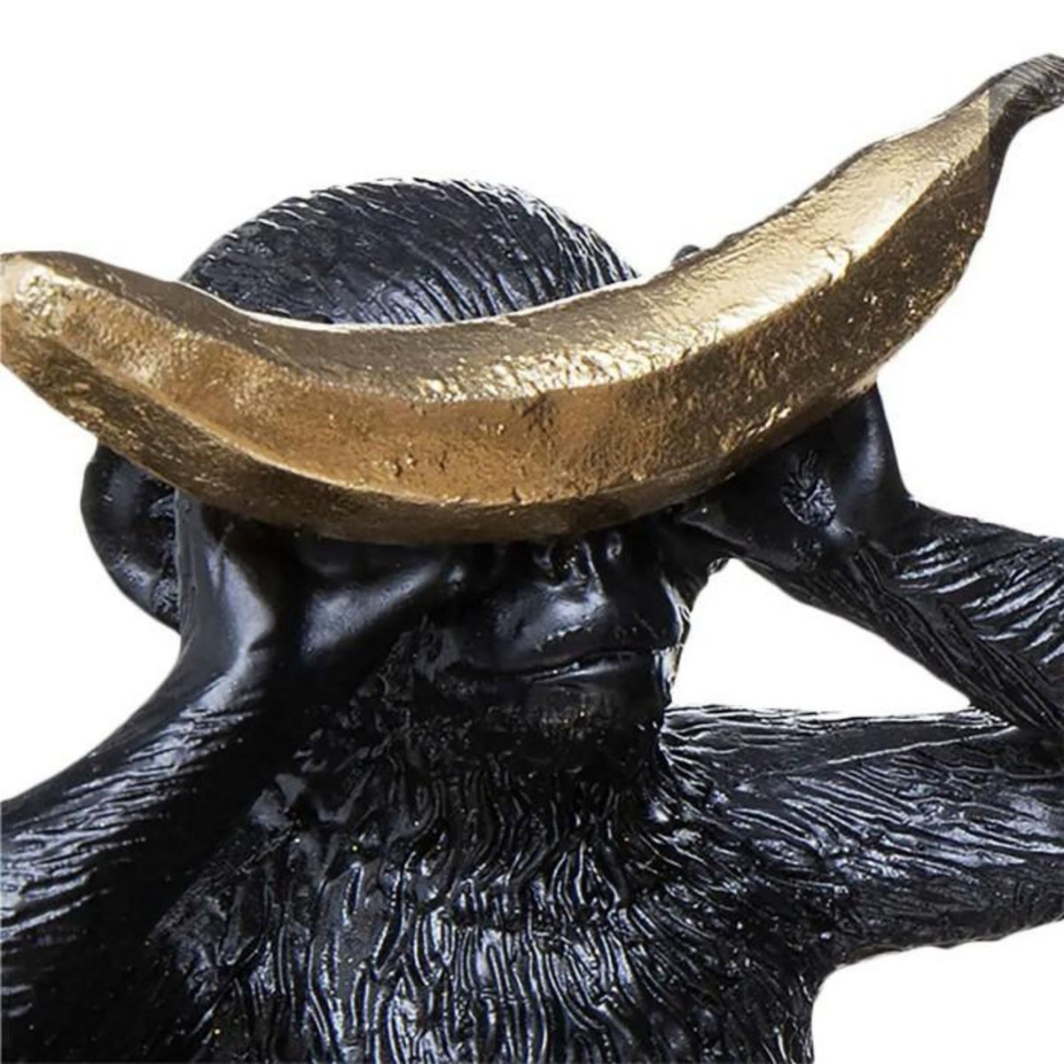 ATMOSPHERA Statuette Déco  3 Singes  40cm Noir & Or