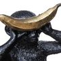Voir la diapositive 2 : Paris Prix Statuette Déco  3 Singes  40cm Noir & Or