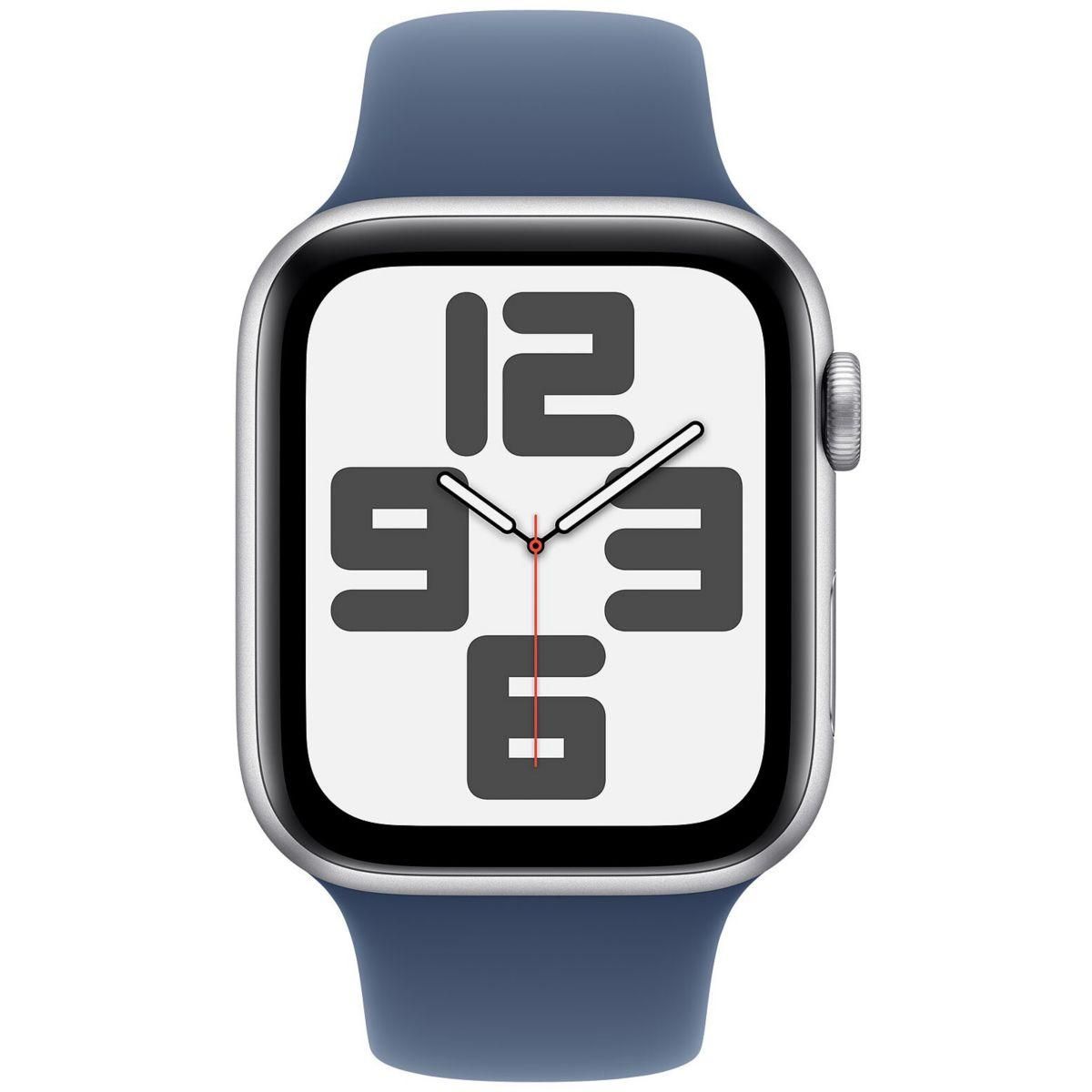 APPLE Montre connectée SE 44mm Argent/Denim S/M Cellular